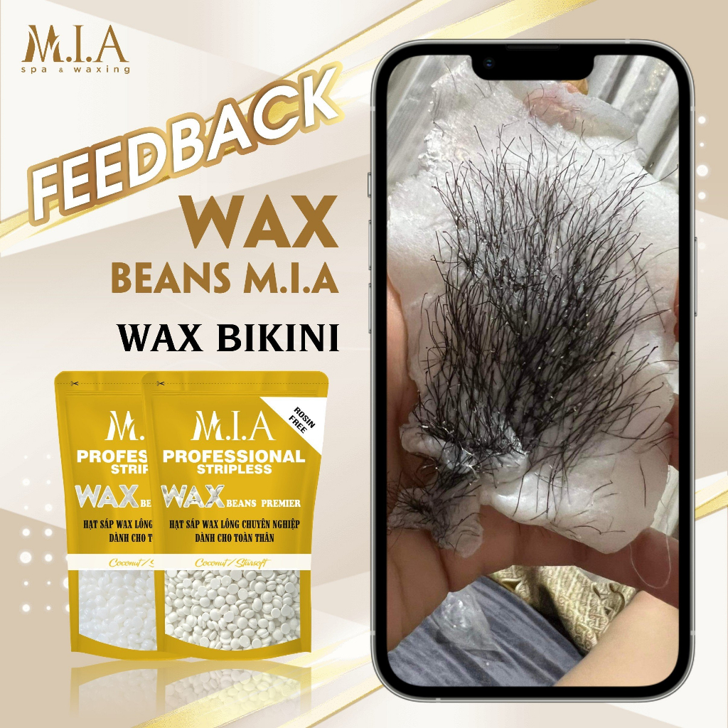 Sáp Wax Lông Nóng MIA Waxing, Sáp Barbie Pink siêu bám lông wax tay,chân, wax nách