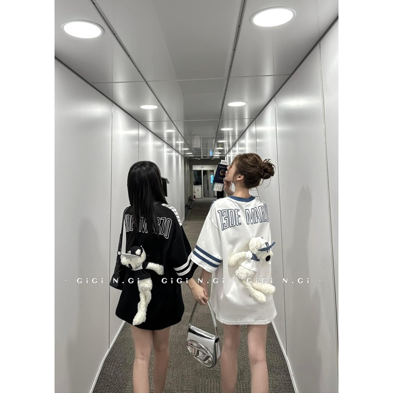 Áo Phông De Marzo Bóng Chày Kèm Gấu Siu Cấp