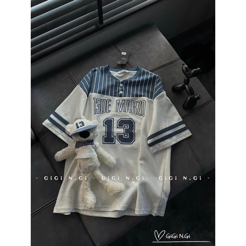 Áo Phông De Marzo Bóng Chày Kèm Gấu Siu Cấp