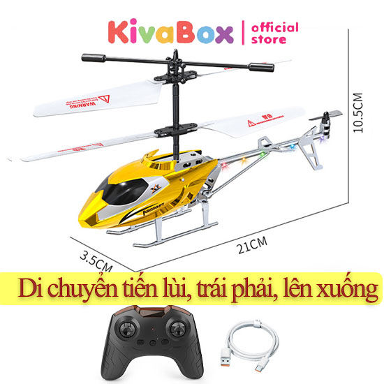 Máy bay điều khiển từ xa RC 2.5 Kivabox, kiểu dáng trực thăng chịu mọi va đập dễ sử dụng