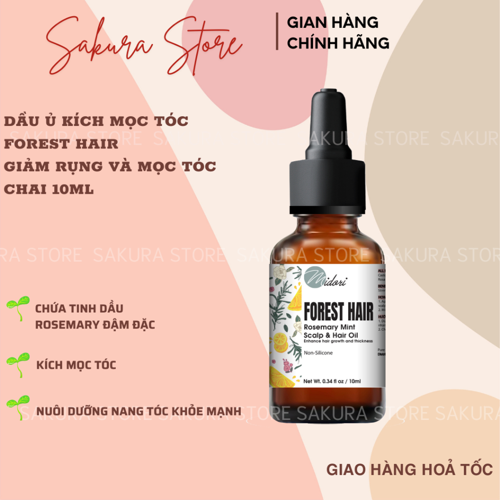 Dầu Ủ dưỡng tóc FOREST HAIR Rosemary Mint Scalp and Hair Oil