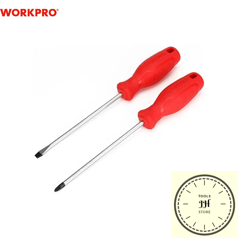 Bộ Tua vít 2 cái gồm (1 cái đầu bake, 1 cái đầu dẹp) , thép hợp kim CR-V Workpro - WP200500
