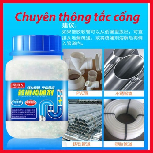 Bột Thông Cống Nắp Xanh Xử Lí Tắc Đường Ống Cống, Tắc Bể Phốt, Dễ Dàng Sử Dụng, Tiết Kiệm Thời Gian 268ml