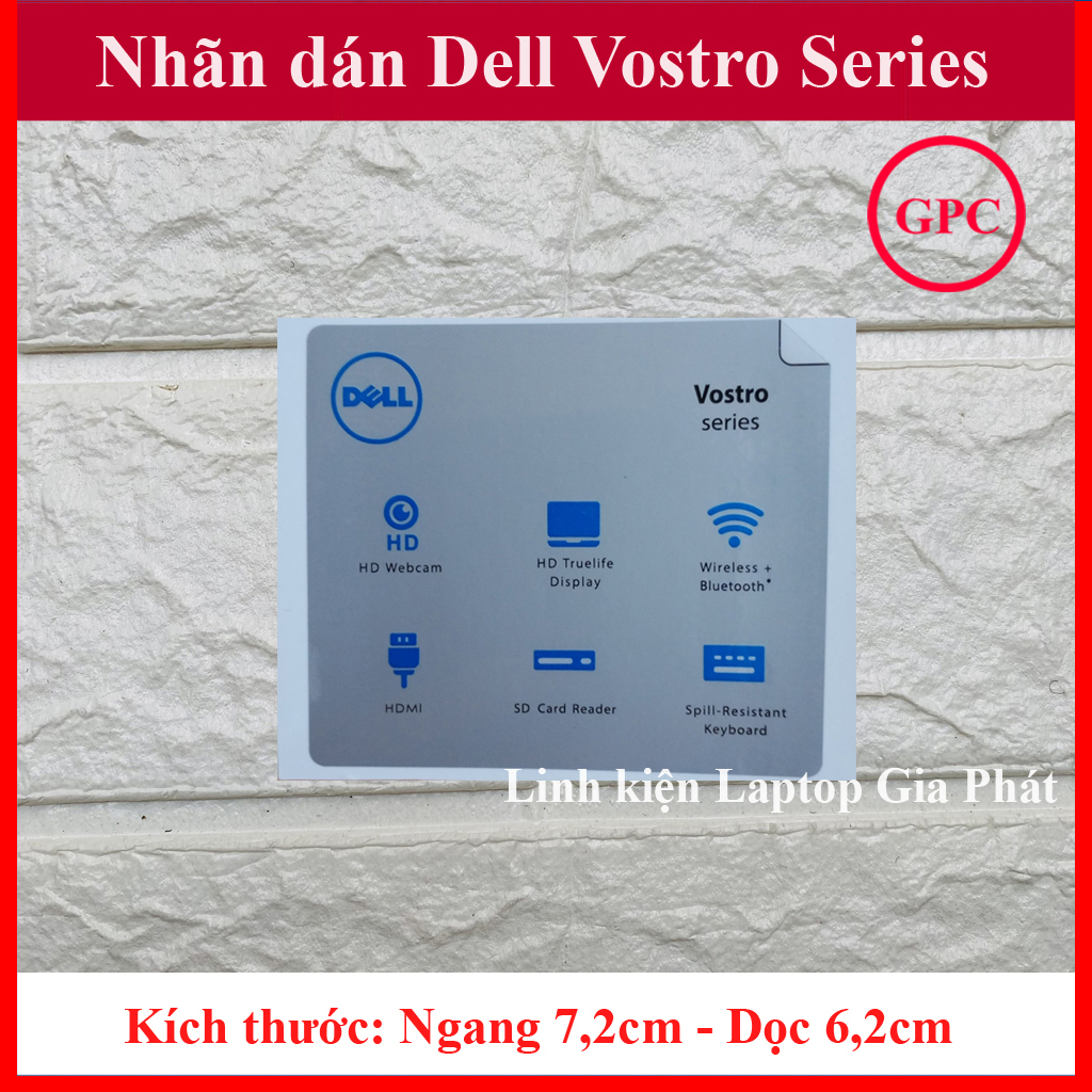Nhãn Dán Dell Vostro - màu Trắng