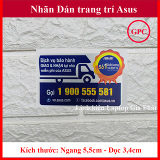 Nhãn Dán trang trí Asus - Nhãn Dịch vụ bảo hành