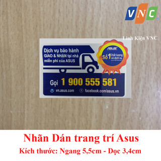 Nhãn Dán Asus - Nhãn Dịch vụ bảo hành