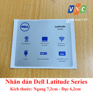 ⚡ nhãn dán dell latitude - trắng