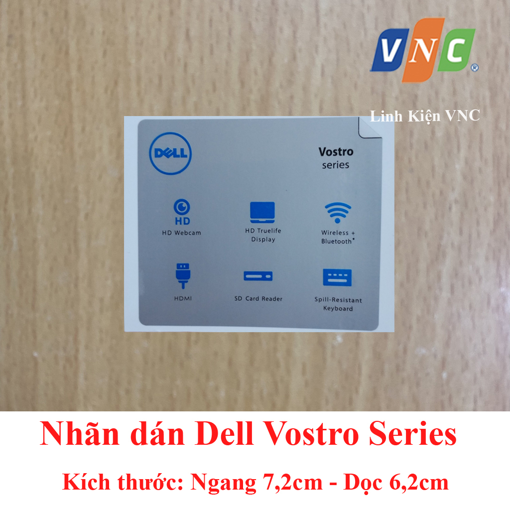 Nhãn Dán Dell Vostro - màu Trắng
