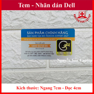 Thay Nhãn Dán Trang Trí Laptop Dell màu Trắng - Xanh