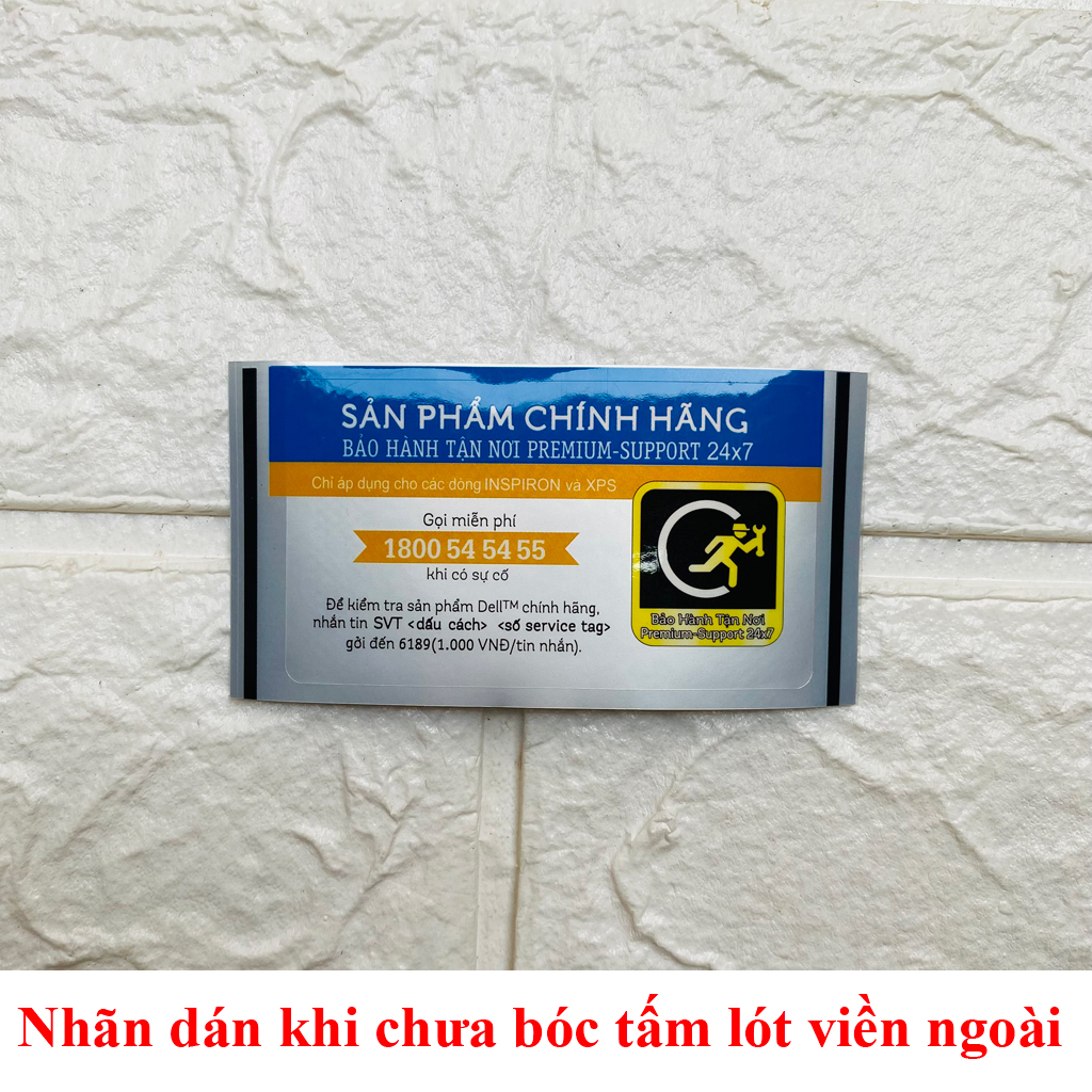 Thay Nhãn Dán Trang Trí Laptop Dell màu Trắng - Xanh