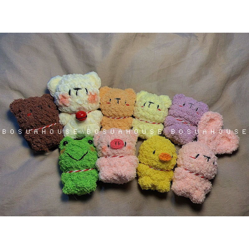Mí bé thú bông len handmade mini