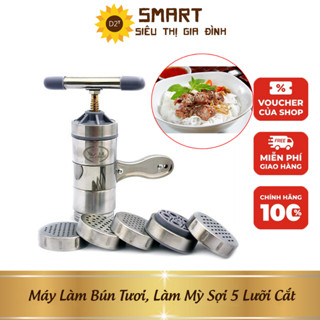 Máy Làm Bún Tươi, Làm Mỳ Sợi 5 Lưỡi Cắt Đa Năng - Dụng Cụ Làm Bún, Mì Tươi Tại Nhà Một Cách Nhanh Chóng