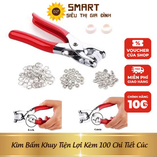 Kìm bấm cúc quần áo đa năng , kìm bấm khuy tiện lợi kèm 100 chi tiết cúc - kìm bấm cúc quần áo
