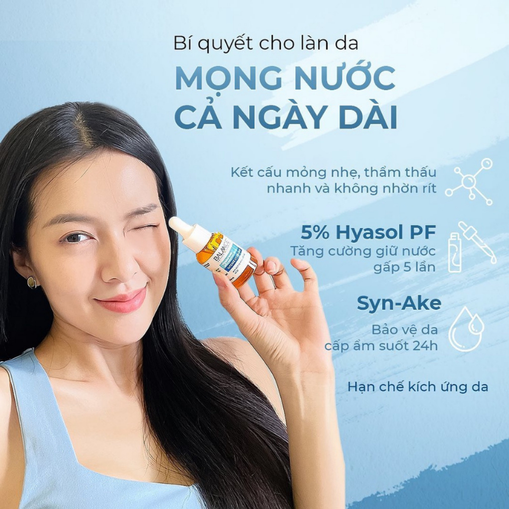 Serum Balance Vitamin C trắng da mờ thâm mụn Hyaluronic cấp nước và Niacinamide dưỡng ẩm chính hãng 30ml | Mmall_vn