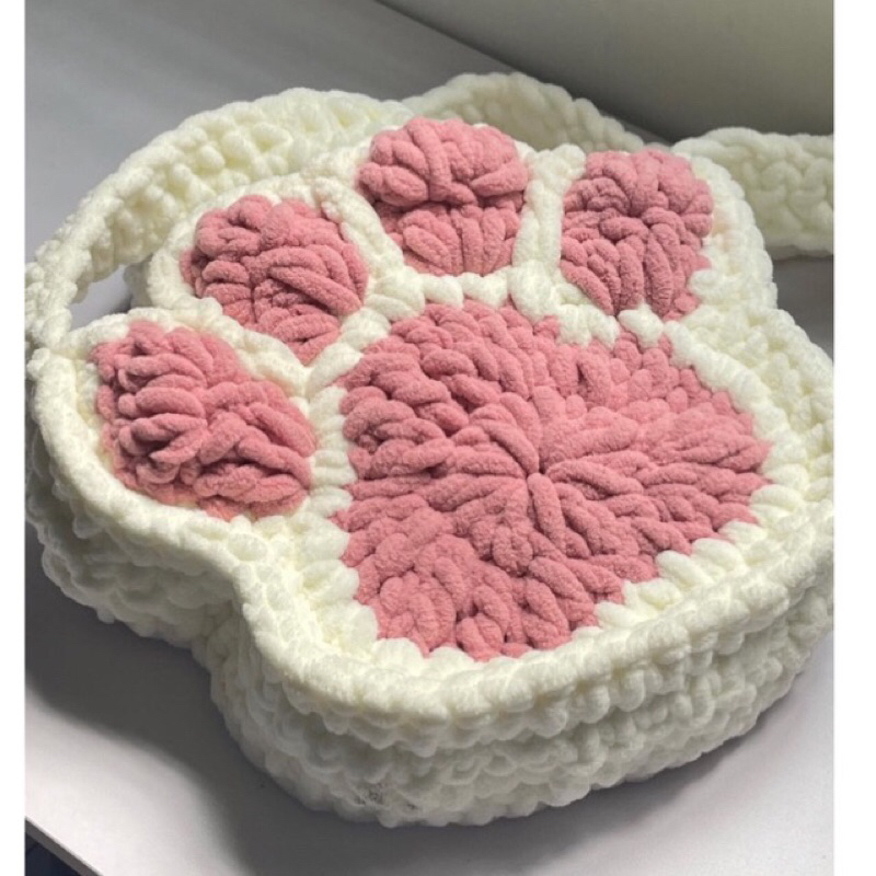 Túi len chân mèo 😼 🧶 ảnh thật phía sau