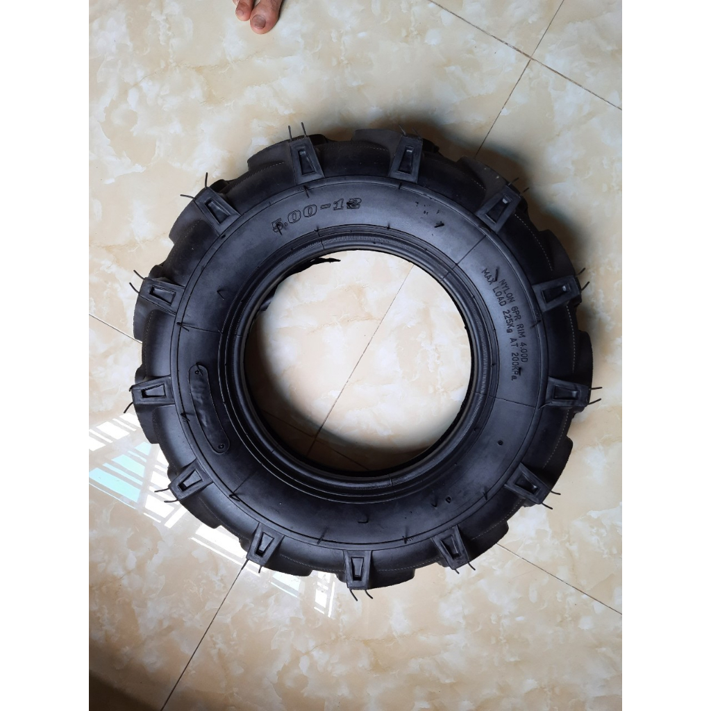 1 Vỏ,lốp gai v 500-12, dùng ráp cho các loại mâm,lazang 400,450,500-12, đường kính 56cm,bề rộng 12cm