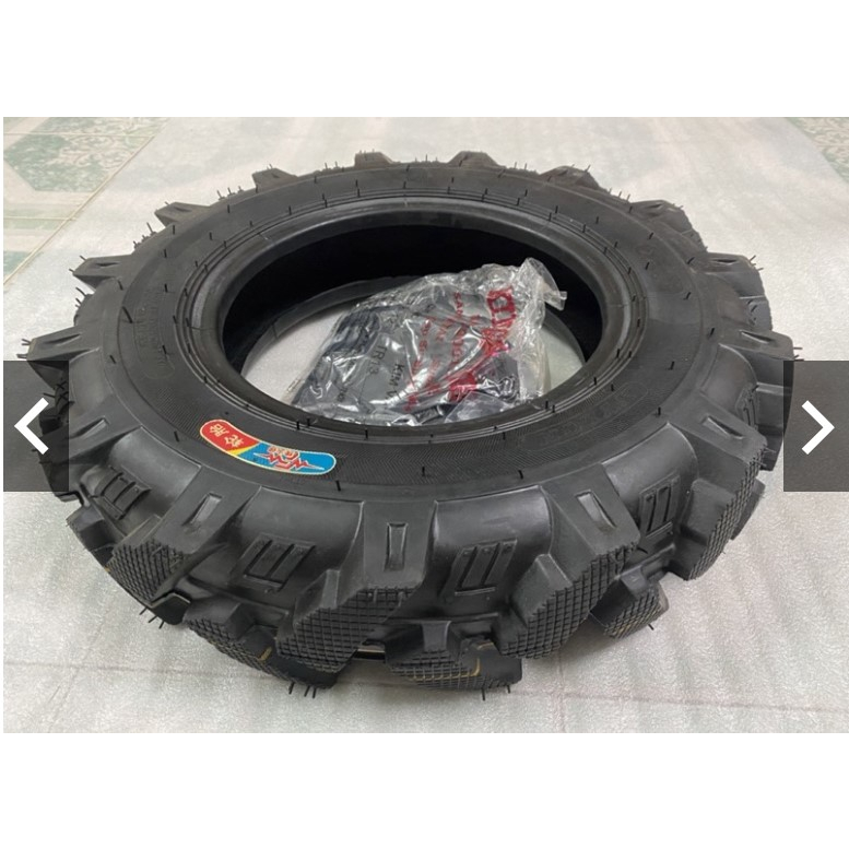 1 Vỏ,lốp gai và 1 săm 500-12 (loại 10pr) hàng đẹp tải trọng 630kg dùng ráp cho các loại mâm,lazang 400,450,500-12