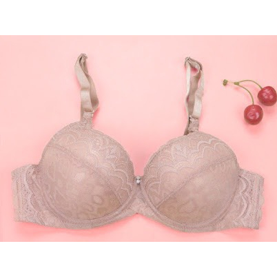 Áo lót nữ mỏng Luperi  bát to vải ren mềm có gọng bản 2 móc LV810