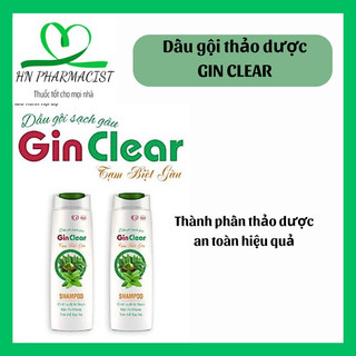 Dầu gội sạch gầu ngăn rụng tóc chiết xuất thảo dược lá neem chiết xuất kẽm và tinh thể bạc hà GinClear