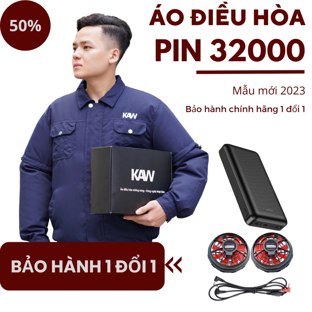 Áo điều hòa KAW K550 Công nghệ nhật bản, bảo hành 1 đổi 1 - TẶNG 2 TÚI ĐÁ KHÔ