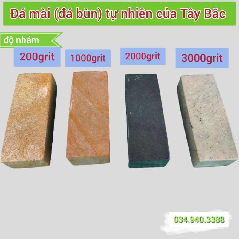 Đá bùn tây bắc mài dao kéo siêu sắc cạo râu, lông chân: có 4 loại ạ