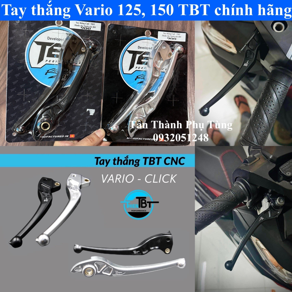 Tay thắng Vario 125, Vario 150 TBT chính hãng gắn như zin phụkiệnxemáy