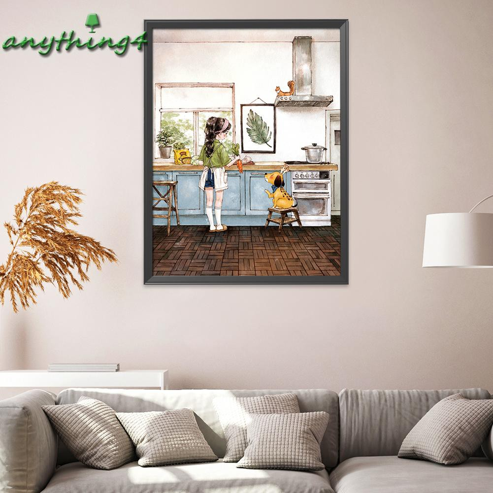 Tranh thêu chữ thập Cô gái bên chum nước 53387 lv3186 DX1068 DX1070 DX1071 DX1044