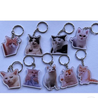 Móc khoá mica mèo meme cute đáng yêu