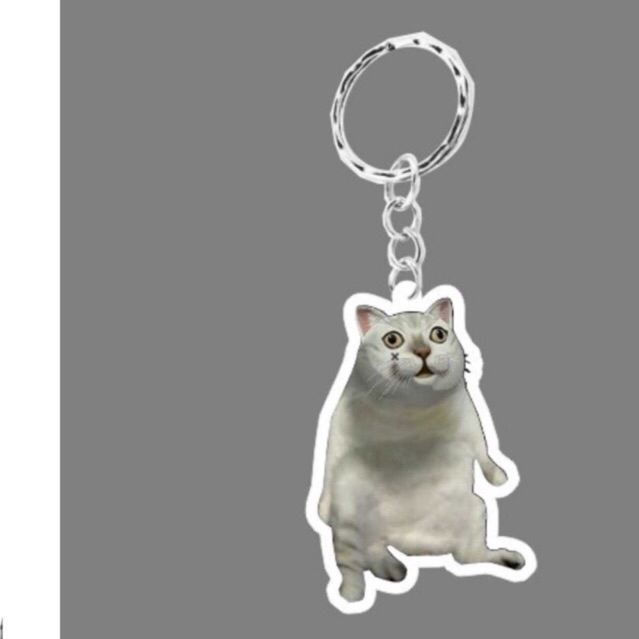Móc khoá mica mèo meme cute đáng yêu