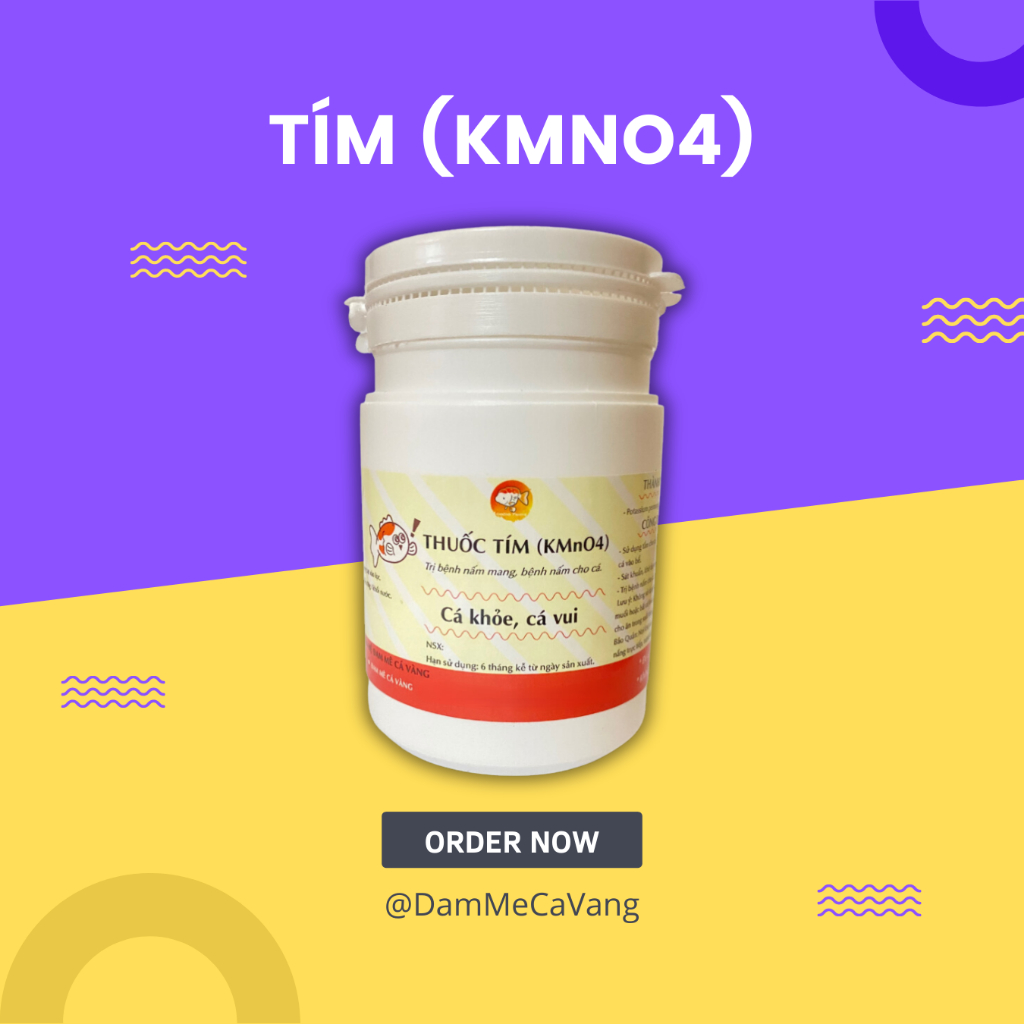Dung dịch Tím  tinh khiết cho CÁ CẢNH Chai 50ml chất lượng cao Nhập Khẩu, Phòng Nấm Hiệu Quả Cho Cá Cảnh