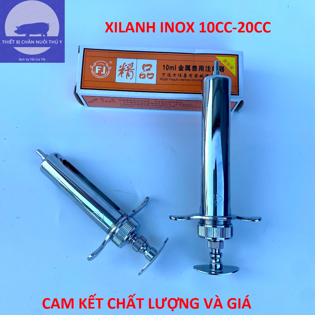 Xilanh Săt, Xilanh Inox, Xilanh Tiêm Gia Súc Loại 10cc và 20cc