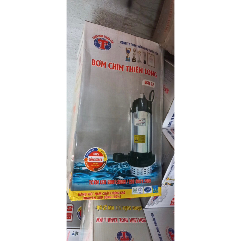 BƠM CHÌM THIÊN LONG 220V 2,2kw-3hp Họng đẩy 48mm