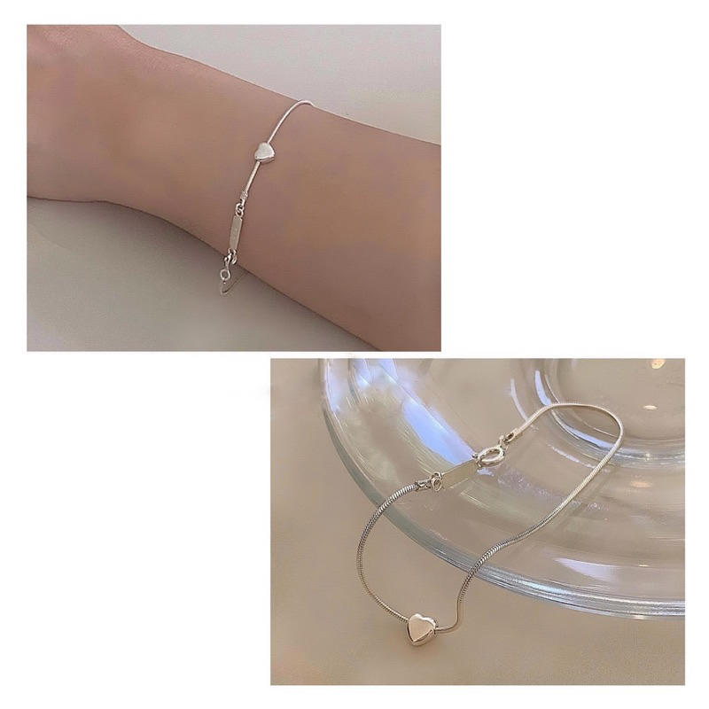 Vòng tay dây Pan mix tim Choco Jewelry