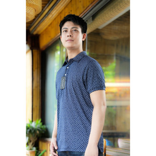 Áo polo FALUMAR cho nam, áo phông cổ bẻ cotton hoạ tiết cho thanh niên và trung niên