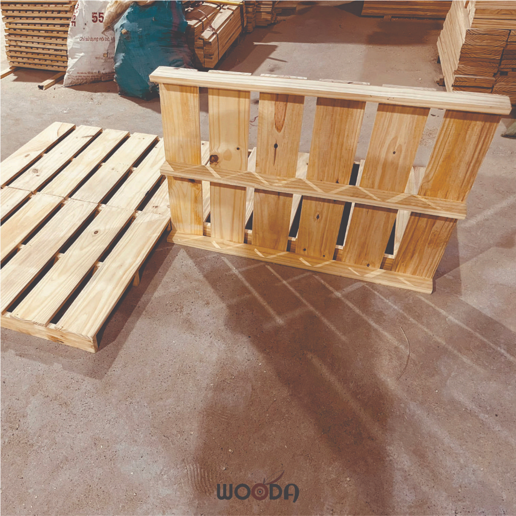 Tấm Giường Gỗ Thông Phong Cách Pallet Chất Lượng AA Giá Tốt, Kệ Để Đồ Phong Cách Pallet