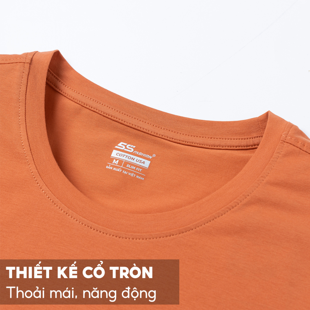 Áo Thun Nam Cotton 5S Nhiều Màu Cổ Tròn, Thoáng Mát, Mềm Nhẹ, Thấm Hút Mồ Hôi Vượt Trội