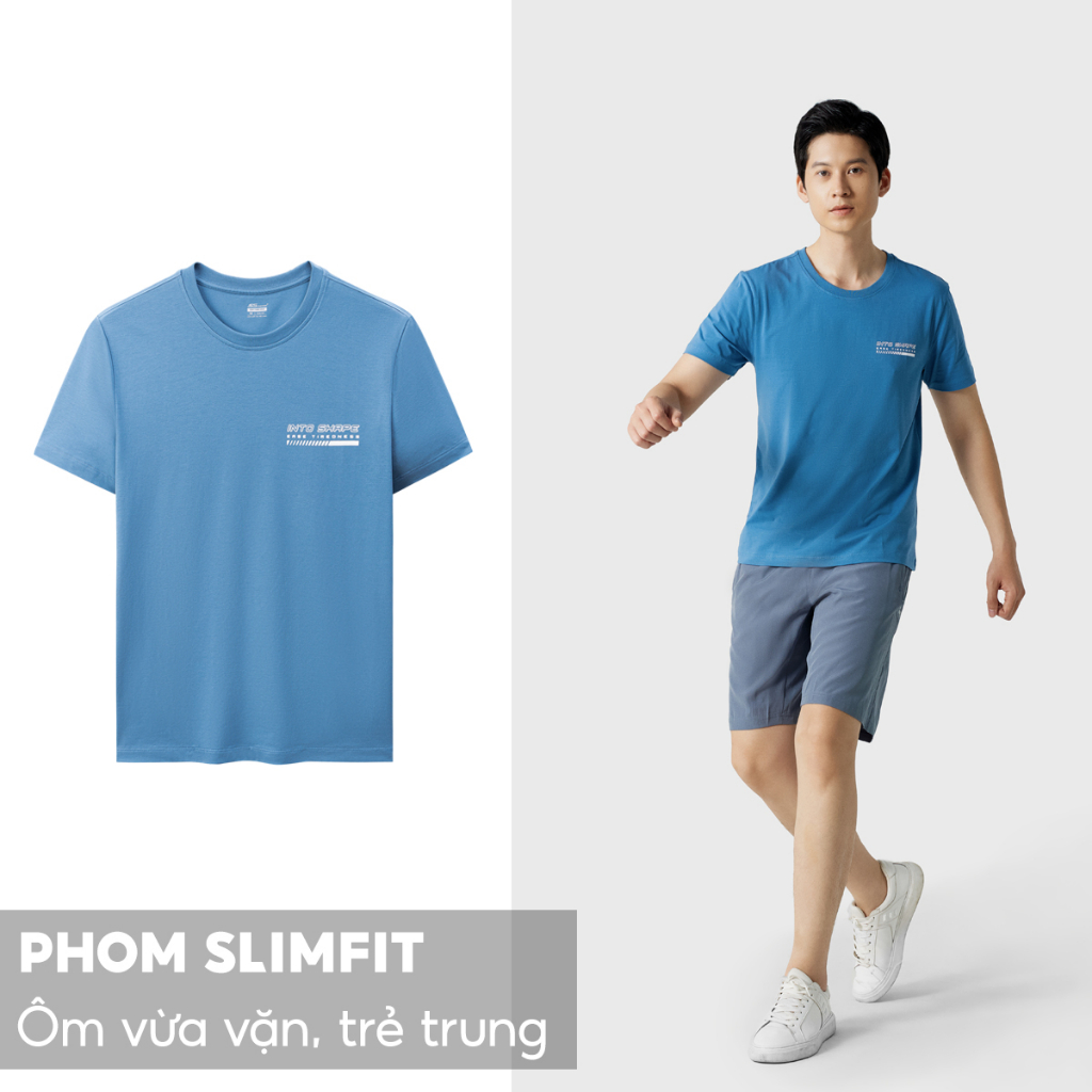 Áo Thun Nam Cotton Cổ Tròn 5S INTO SHAPE , Mềm Mại, Thoáng Mát, Co Giãn, Thấm Hút Mồ Hôi