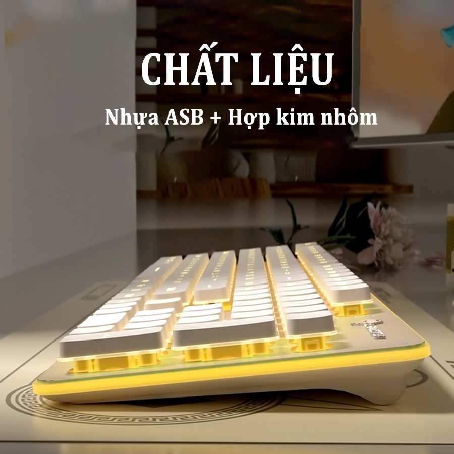Bàn Phím Máy Tính LANGTU L1 Bàn Phím Không Dây Layout 104 Phím Có Đèn LED Gaming Văn Phòng Giao Hàng Nhanh Đảm Bảo D01