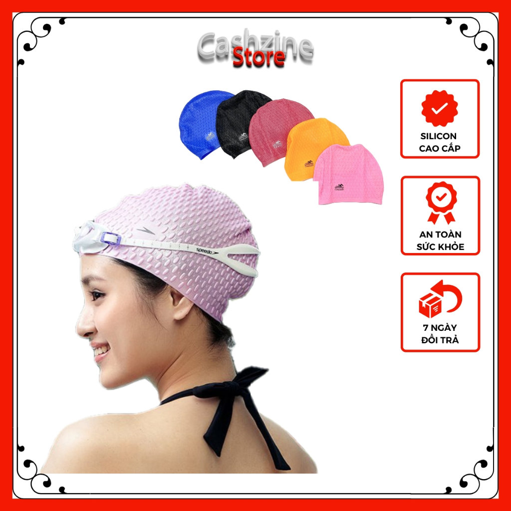 Nón bơi, mũ bơi CONQUEST giọt nước siêu co giãn