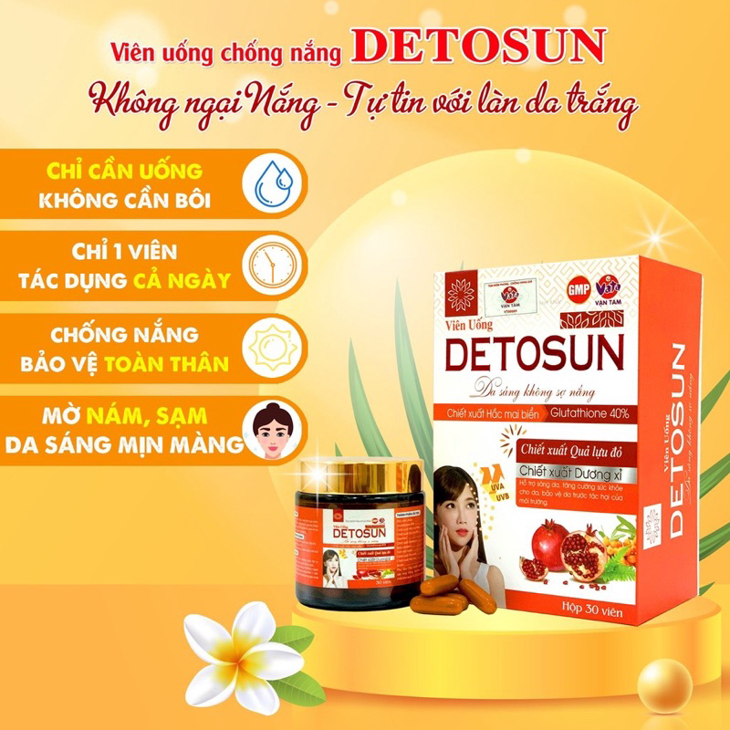 Viên uống chống nắng DETOSUN
