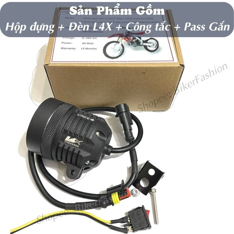 Đèn Trợ Sáng L4X LED CREE CAO CẤP MẪU 2020 Bảo Hành 3 Tháng