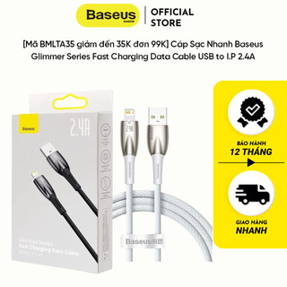 Cáp sạc nhanh baseus glimmer series fast charging data cable usb to i.p 2.4a