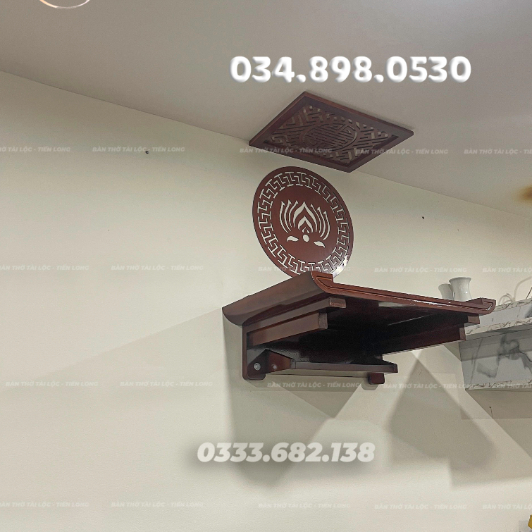 Combo Bàn Thờ Treo Màu Cánh Gián Nâu Nâu Gỗ Sồi