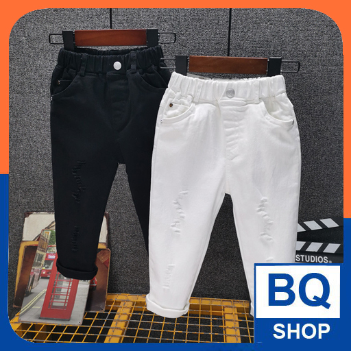 Quần kaki đen trắng cho bé trai/ bé gái từ 9-35kg BQSHOP