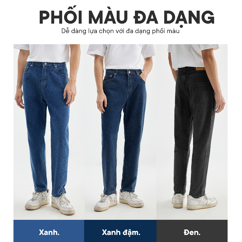 Quần baggy jean nam ống rộng Thương hiệu Jbagy - chất vải cotton co giãn JJ0103