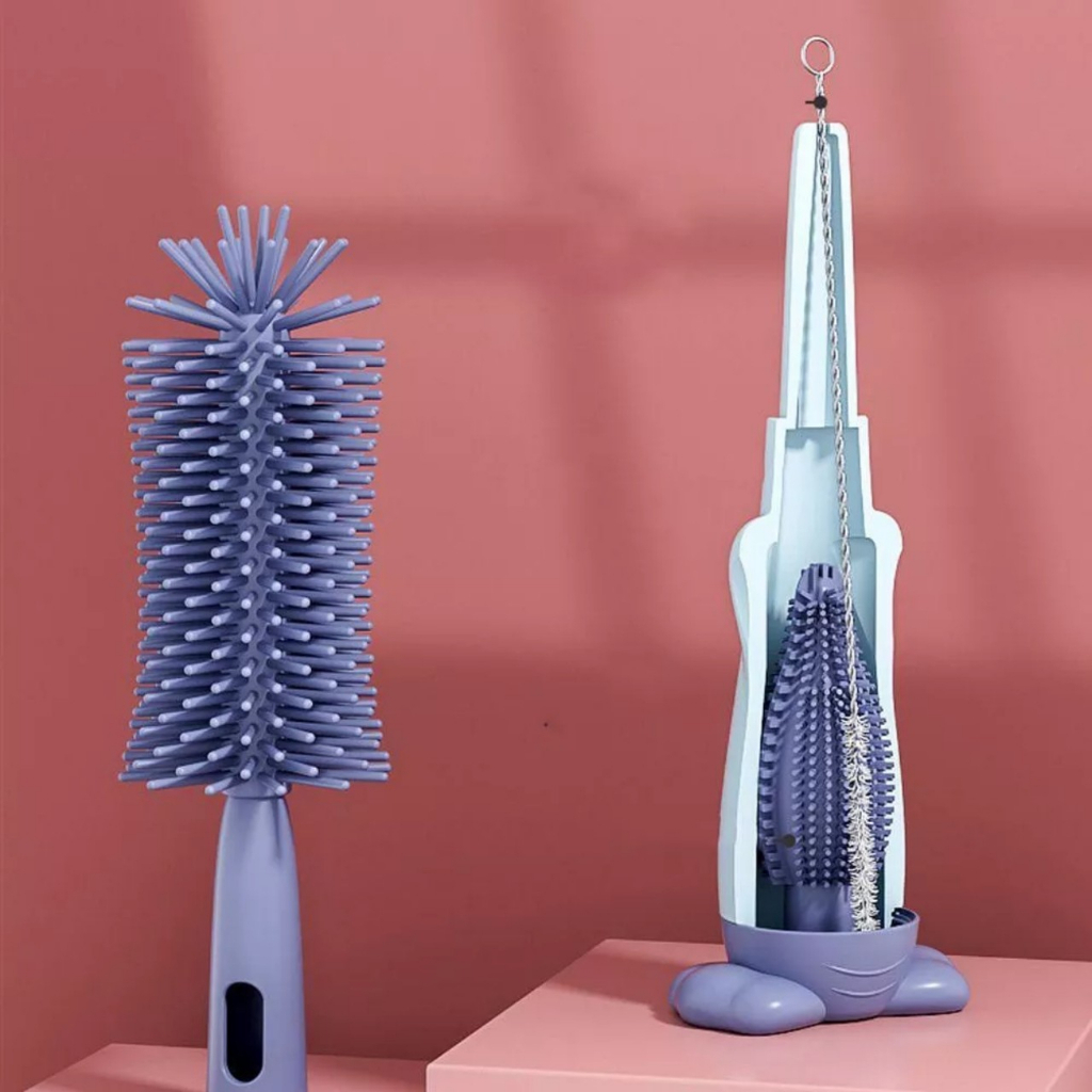 Bộ vệ sinh bình sữa Silicon 3 món chất lượng cao -NT246