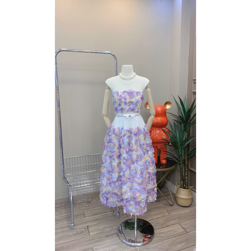 Váy hoa omber cv xòe-10312