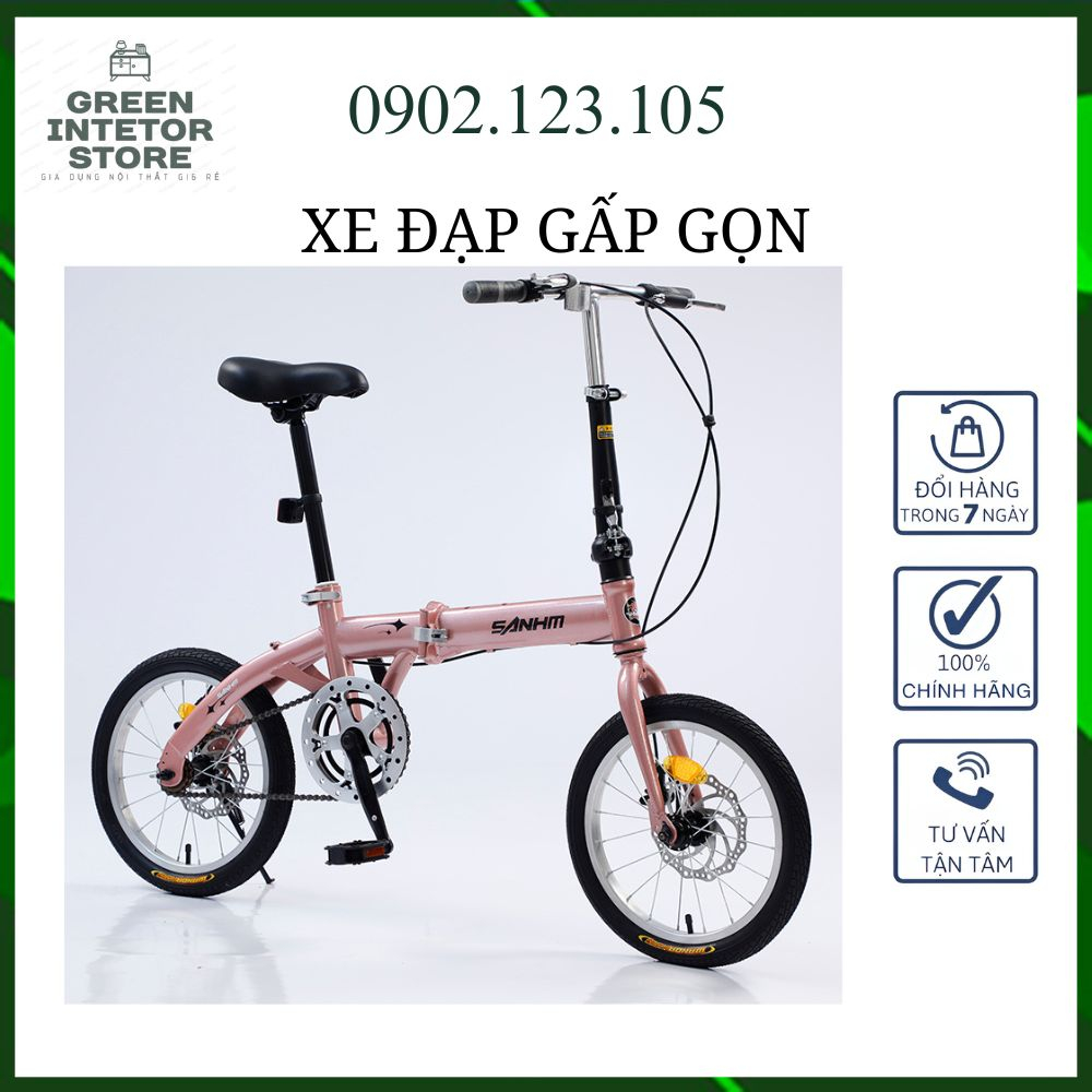 Xe đạp gấp gọn, xe đạp biến tốc gấp gọn 14-16 inch, khung xe cacbon siêu nhẹ RE0740