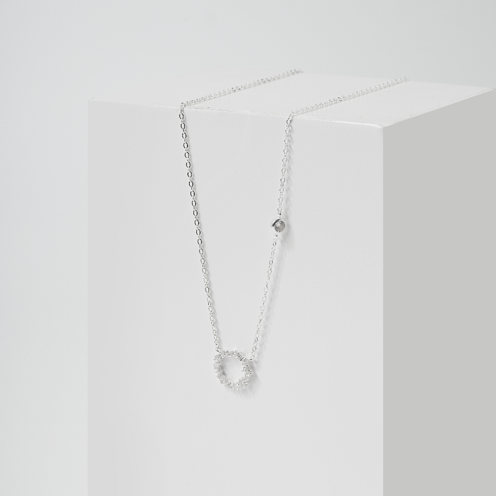 Dây chuyền bạc CDE Huyền thoại biển xanh Sparkling Blue Sea Necklace Silver CDE6077SV - Dây chuyền bạc ta