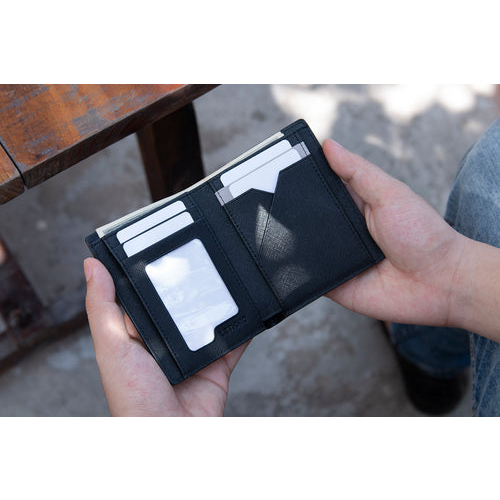 Ví Nam Gập Đôi Da Saffiano Vintage